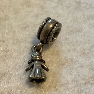 Pandora Silver Charm Pendant with Vintage Design